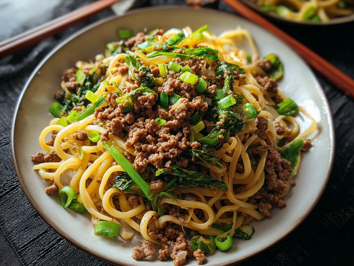 Asian Ground Beef Noodles