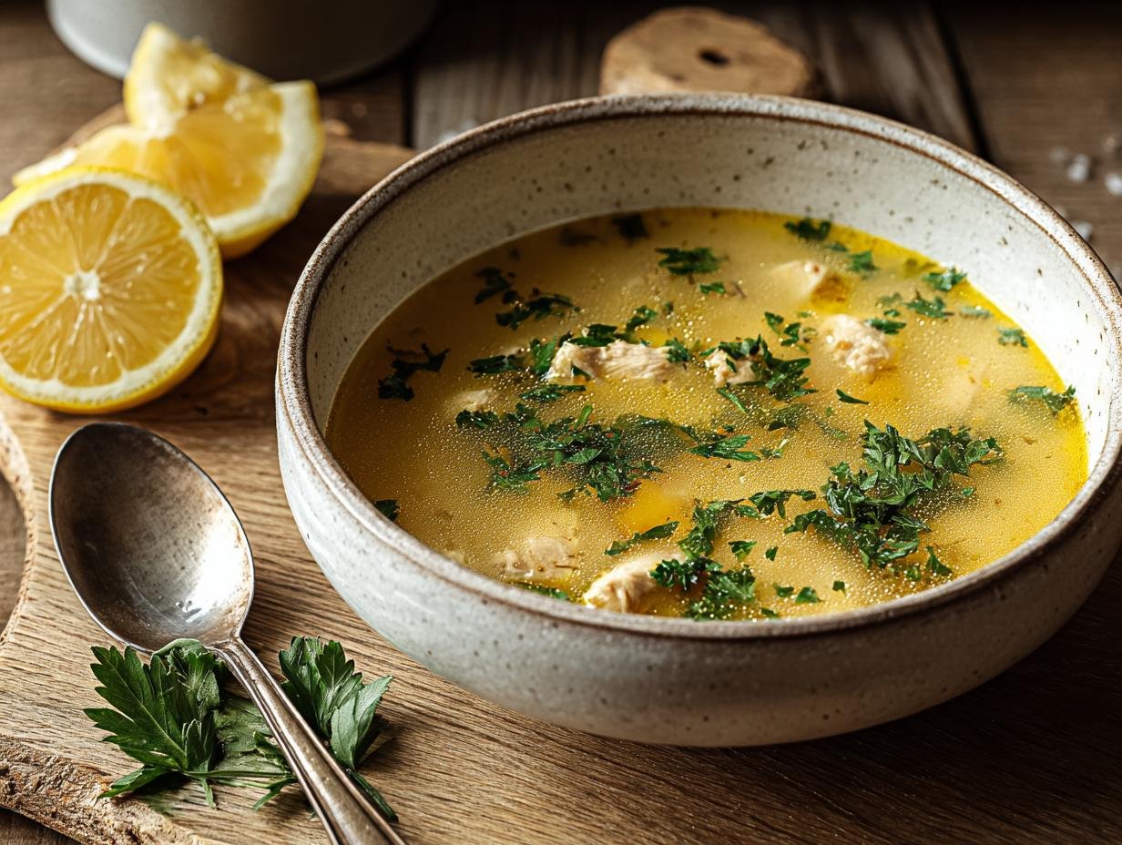 Avgolemono Soup: 10-Minute Hug in a Bowl - Avgolemono Soup - additional detail