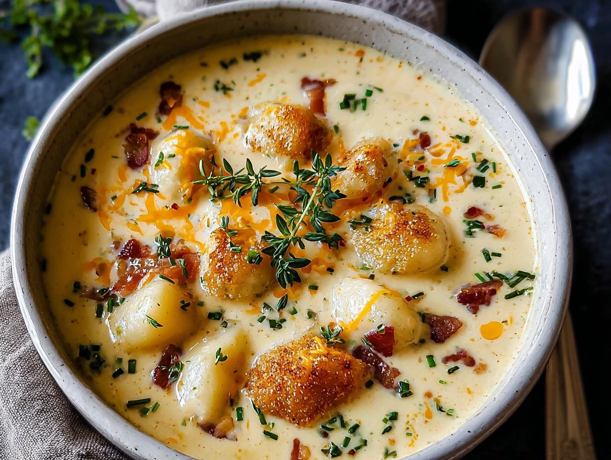 Creamy Cheddar Gnocchi Soup: 1 Amazing Recipe - Cheddar Gnocchi Soup Creamy - additional detail