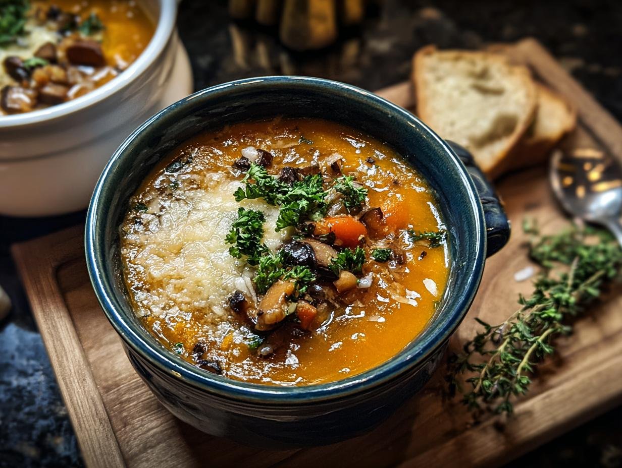 Cheesy Roasted Vegetable Soup: 1 Amazing Meal - Cheesy Roasted Vegetable Soup - additional detail