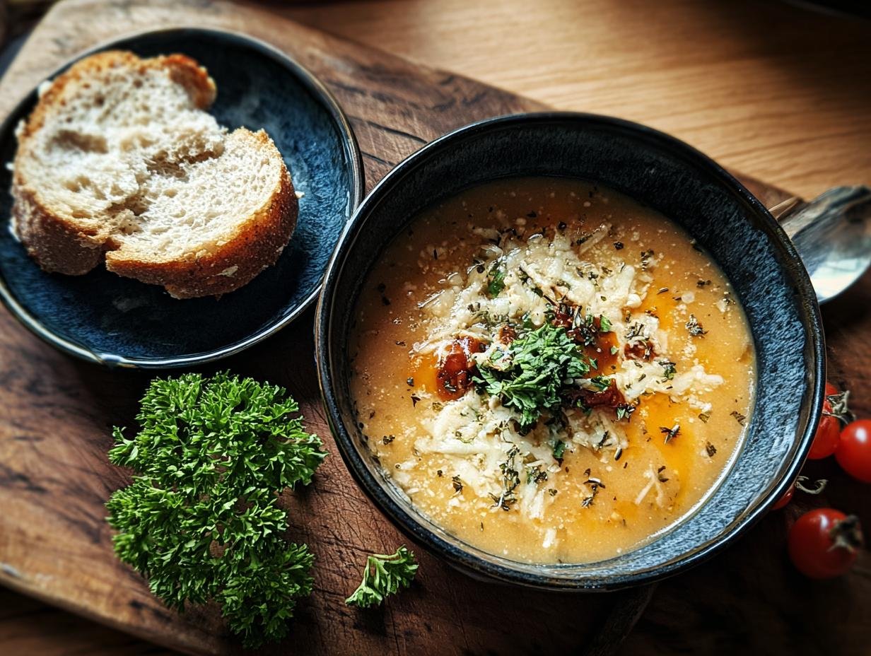 Cheesy Roasted Vegetable Soup: 1 Amazing Meal - Cheesy Roasted Vegetable Soup - additional detail