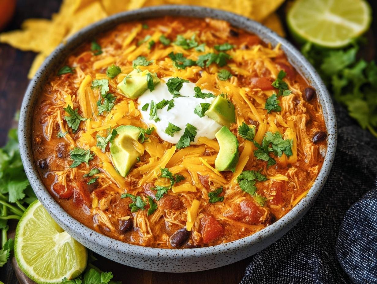 Amazing Chicken Enchilada Chili Recipe - Chicken Enchilada Chili - main visual representation