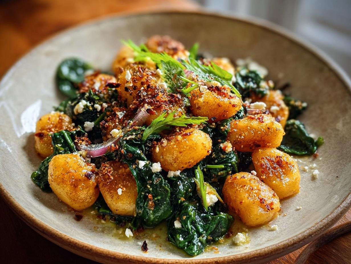 Crispy Gnocchi Spinach Feta: 15-Min Magic - Crispy Gnocchi Spinach Feta - additional detail