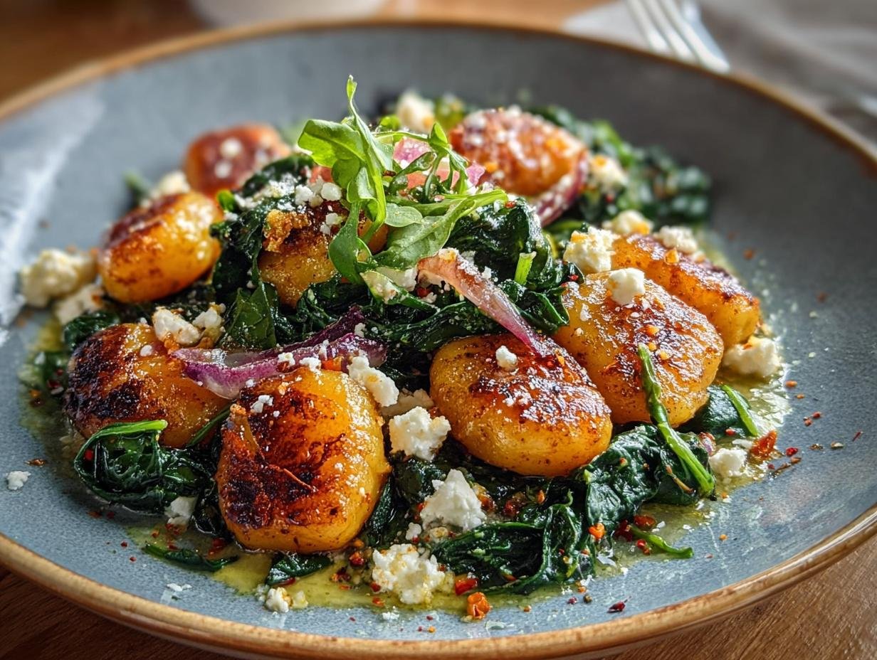 Crispy Gnocchi Spinach Feta: 15-Min Magic - Crispy Gnocchi Spinach Feta - additional detail