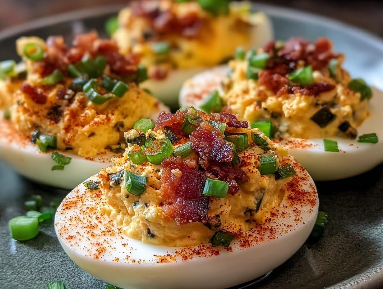 Jalapeno Popper Deviled Eggs: Amazing Twist - Jalapeno Popper Deviled Eggs - additional detail