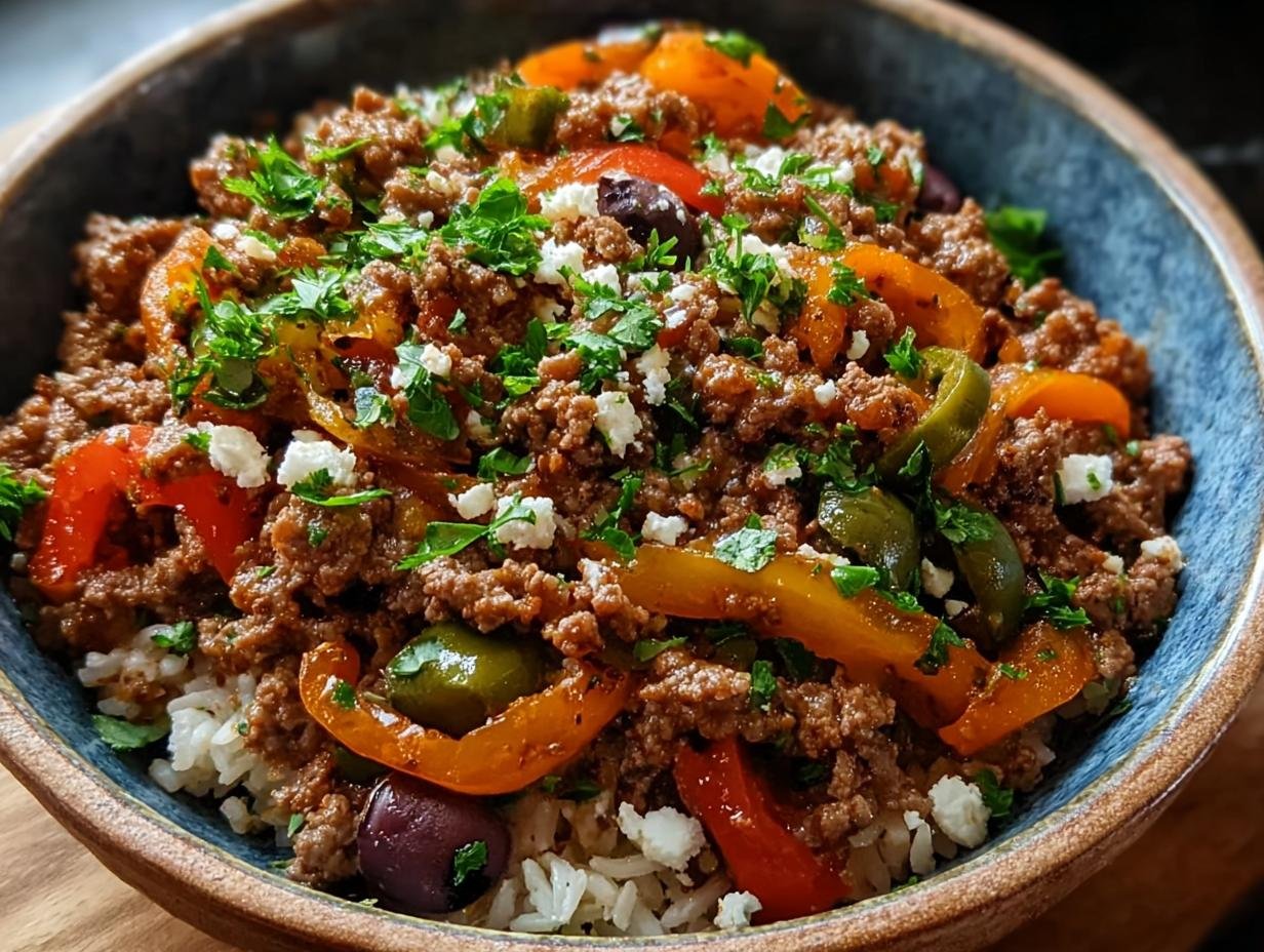 Quick Mediterranean Ground Beef Stir: 35 Min Flavor