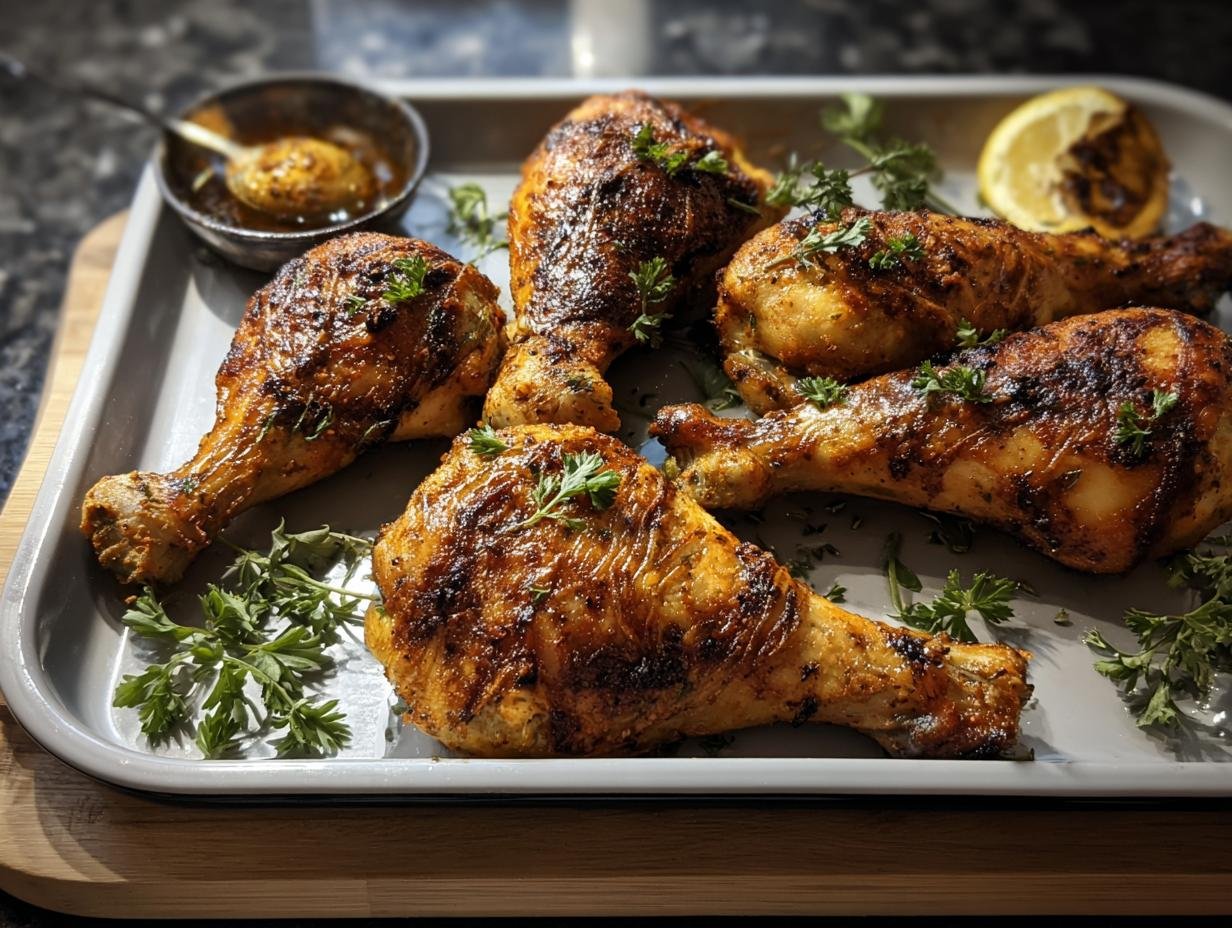 Crispy Oven Baked Chicken Drumsticks: 10 mins