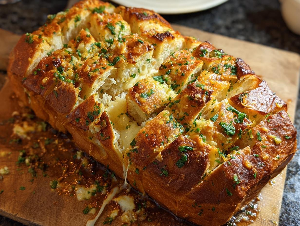 Pull-Apart Garlic Bread: Delicious 1 loaf recipe - Pull%e2%80%91apart Garlic Bread - additional detail