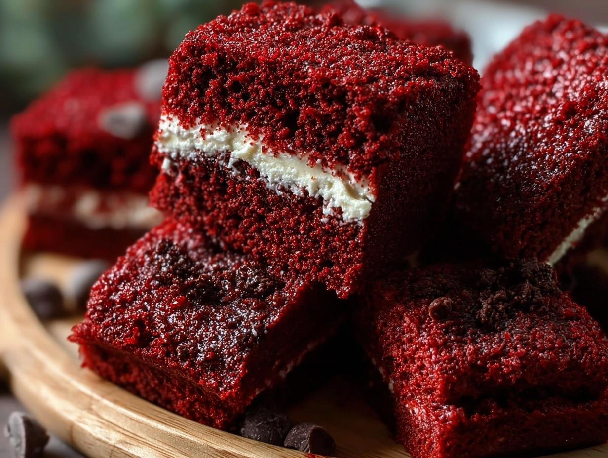 Red Velvet Brownie Dippers: 10 Amazing Chewy Bites - Red Velvet Brownie Dippers - additional detail