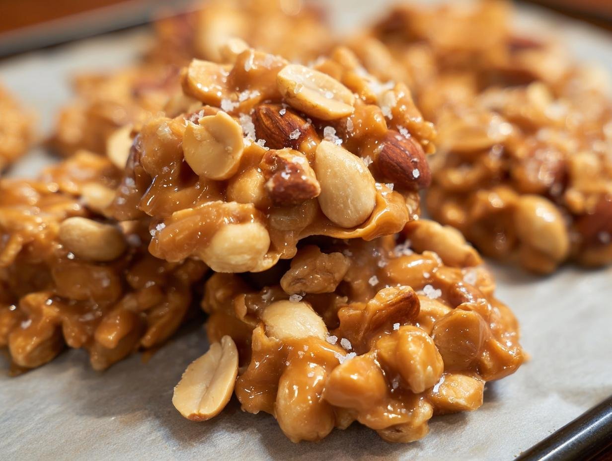 Salted Peanut Caramel Clusters: 30 Perfect Bites