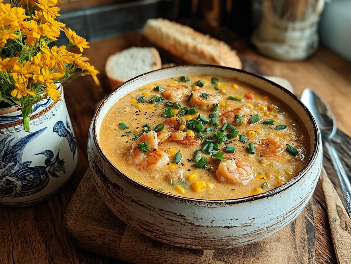 Shrimp Corn Bisque: Rich 15 Min Comfort - Shrimp Corn Bisque - additional detail