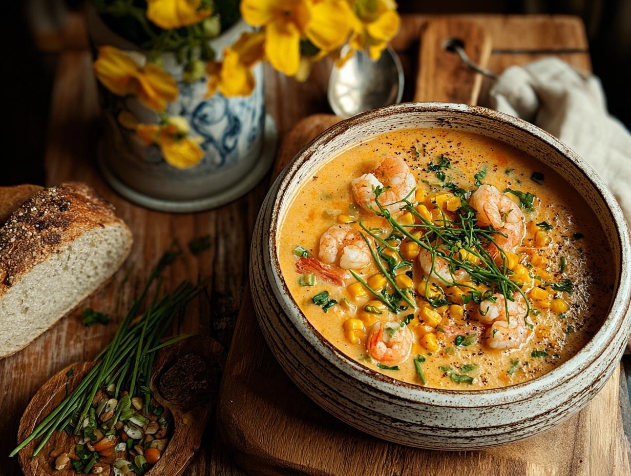 Shrimp Corn Bisque: Rich 15 Min Comfort - Shrimp Corn Bisque - additional detail