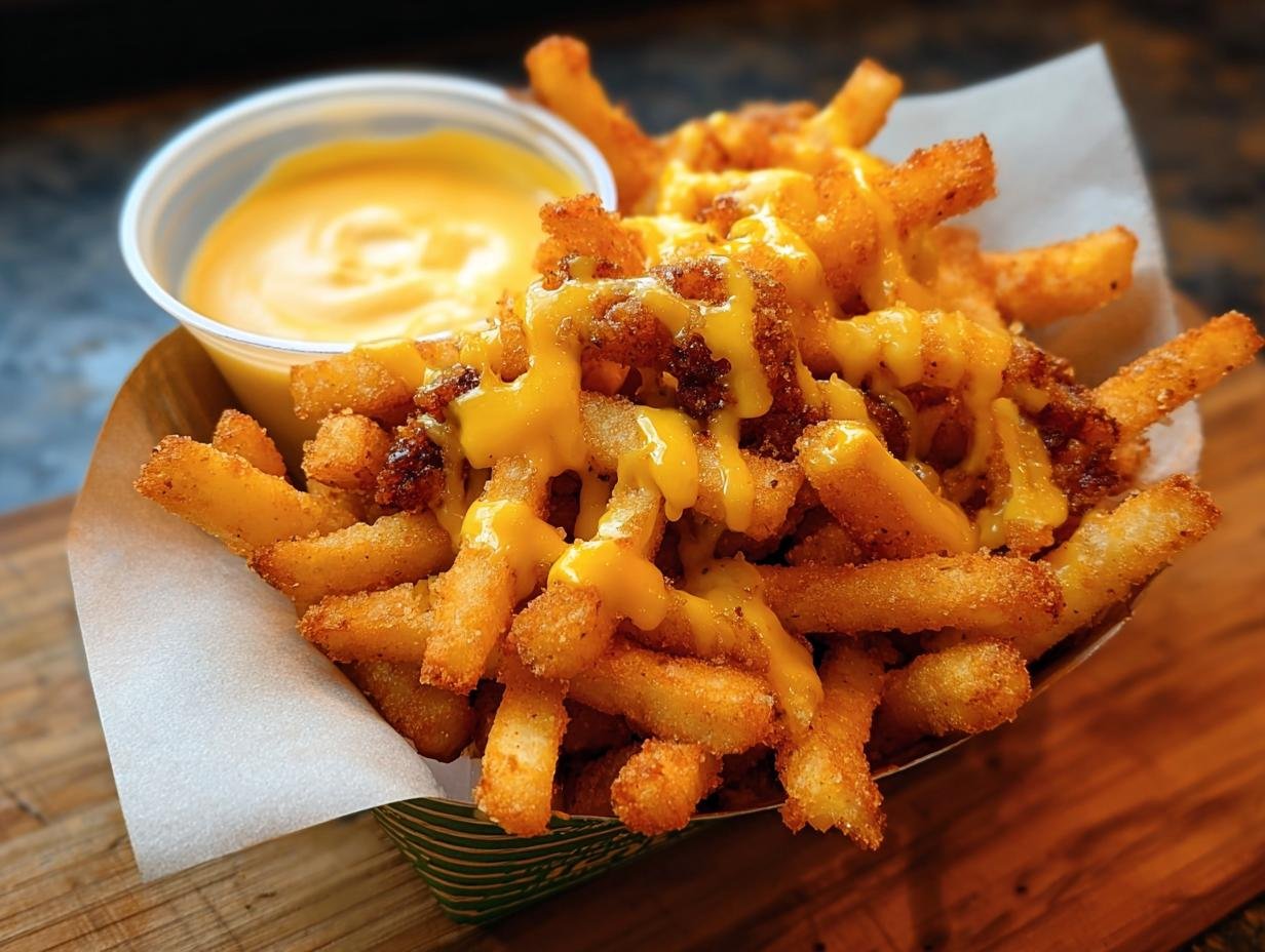 Taco Bell Nacho Fries: 1 Secret Crack Recipe - Seasoned fries being tossed