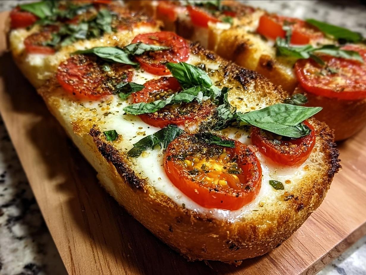 Irresistible Tomato Basil Garlic Bread Perfection