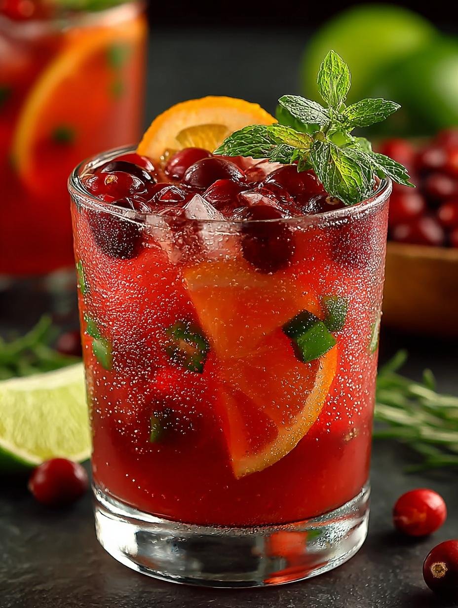 Blood Orange Cranberry Jalapeno: 5 Festive Mocktail Ideas - Blood Orange Cranberry Jalapeno - main visual representation