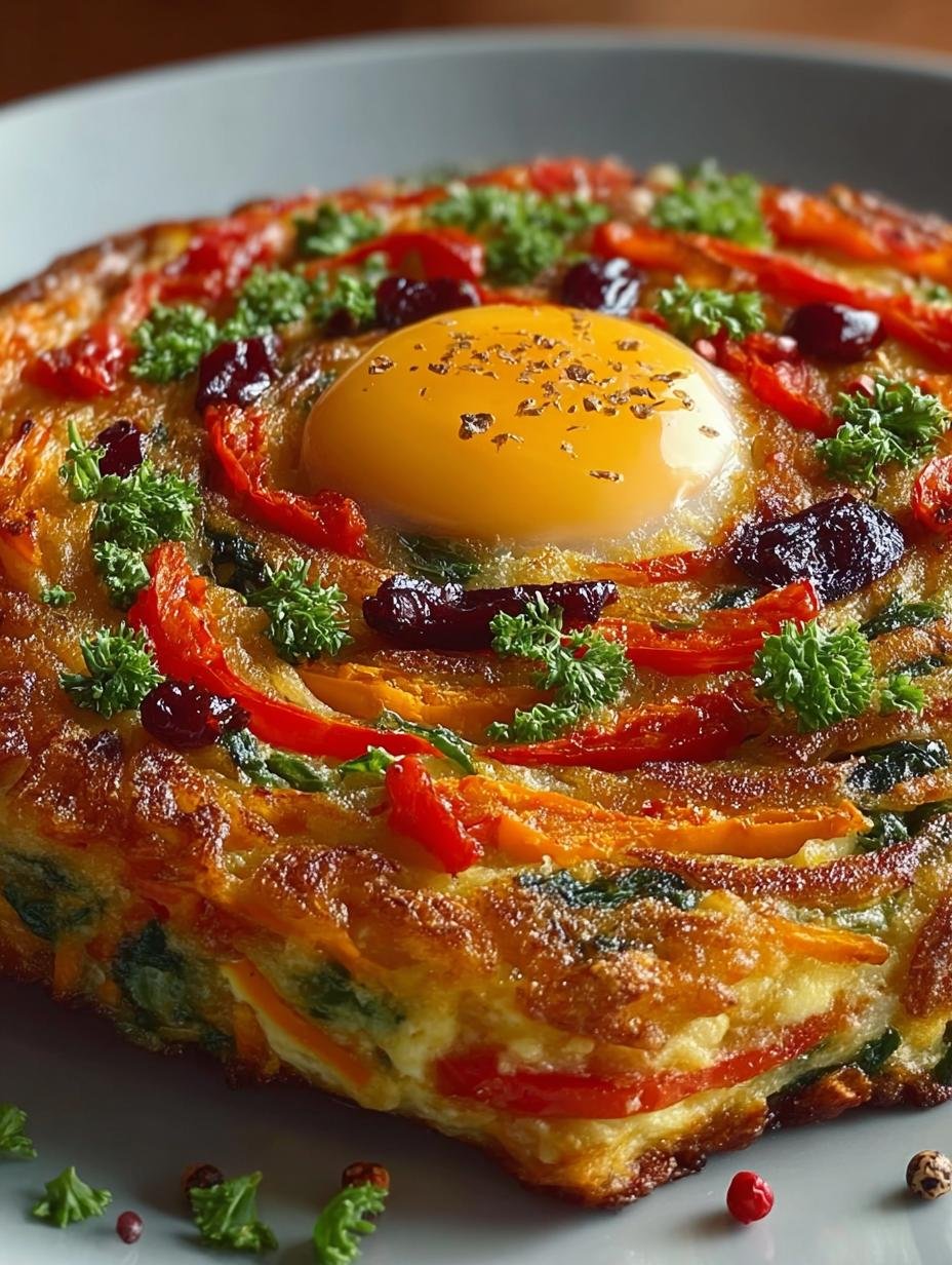 Delicious Breakfast Veggie Crinkle Cake Recipe - Breakfast Veggie Crinkle Cake - main visual representation