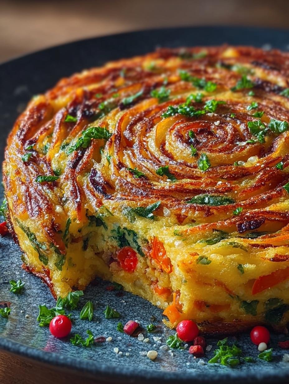 Delicious Breakfast Veggie Crinkle Cake Recipe - Breakfast Veggie Crinkle Cake - additional detail