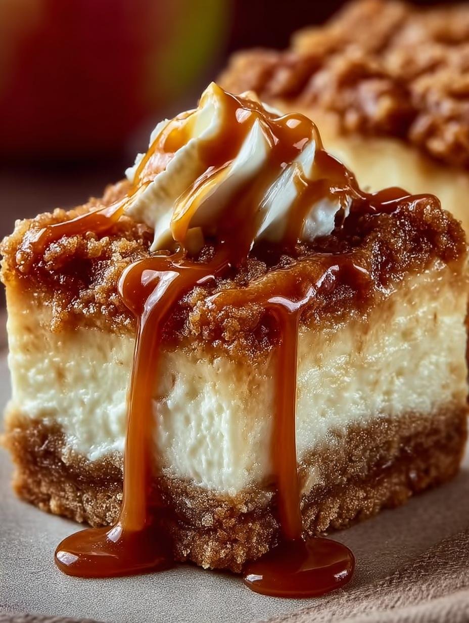 Caramel Apple Cheesecake Bars: 12 Heavenly Slices - Caramel Apple Cheesecake Bars - additional detail