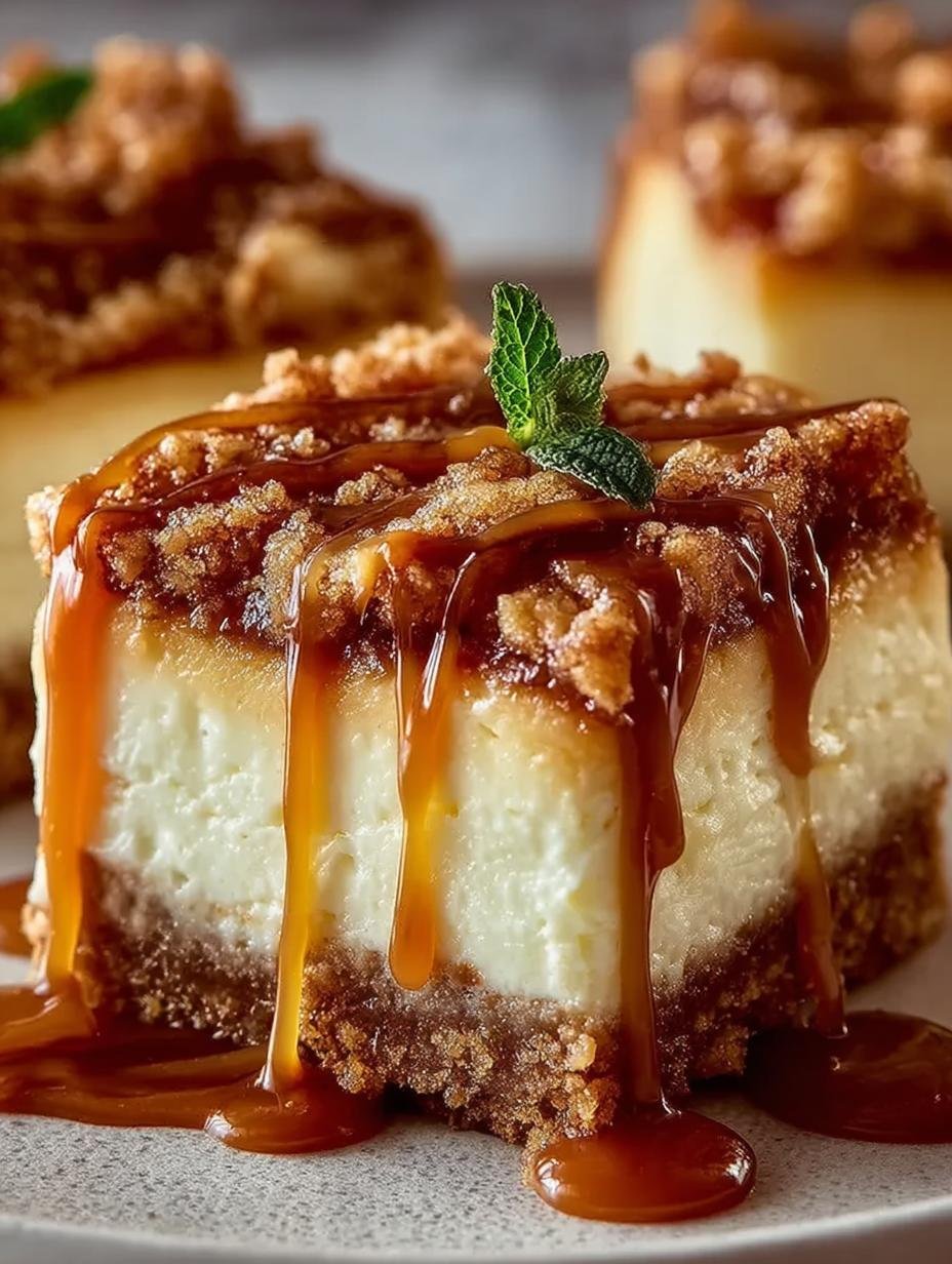 Caramel Apple Cheesecake Bars