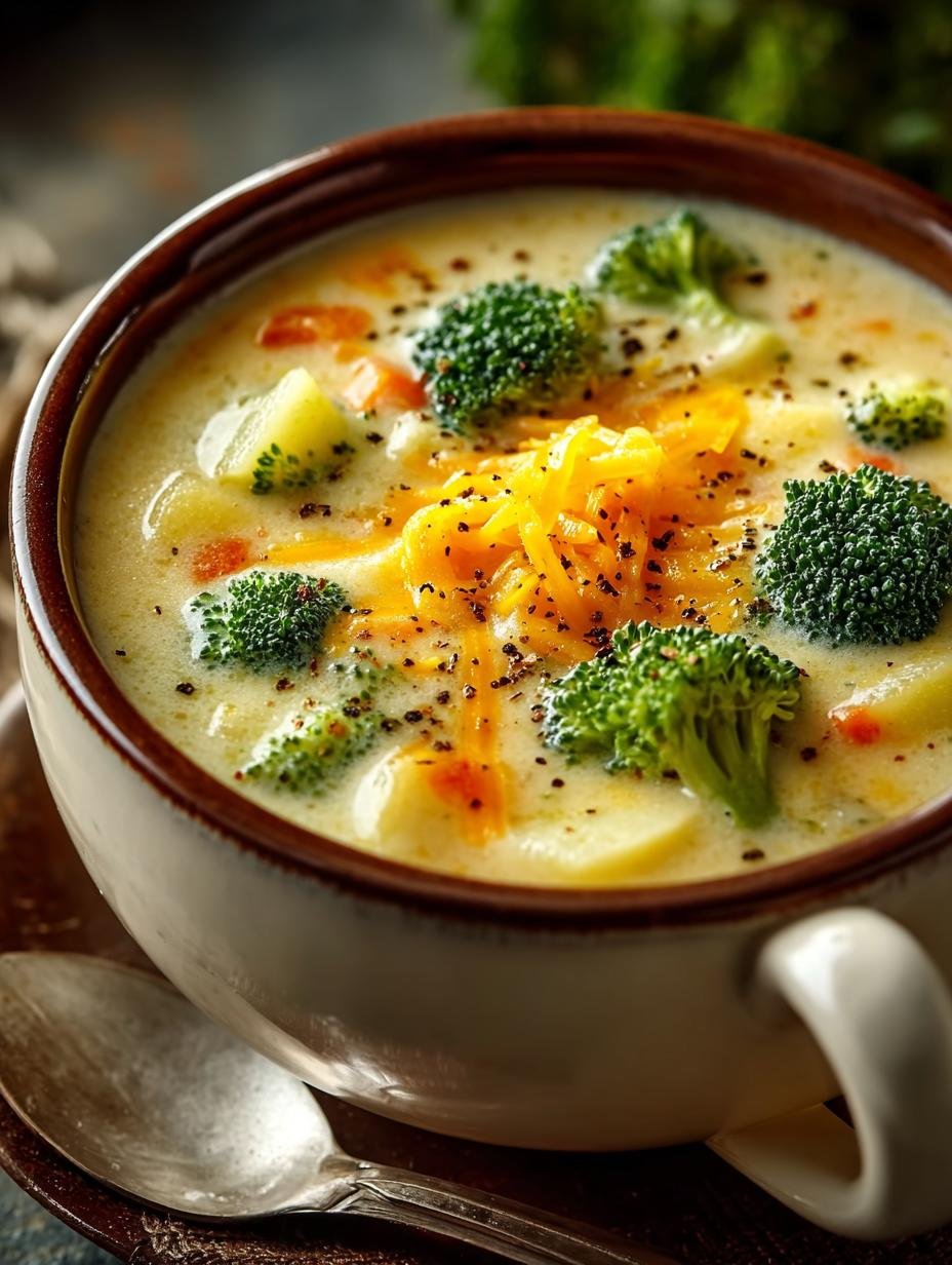 Delicious Cheddar Broccoli Potato Soup for Comfort