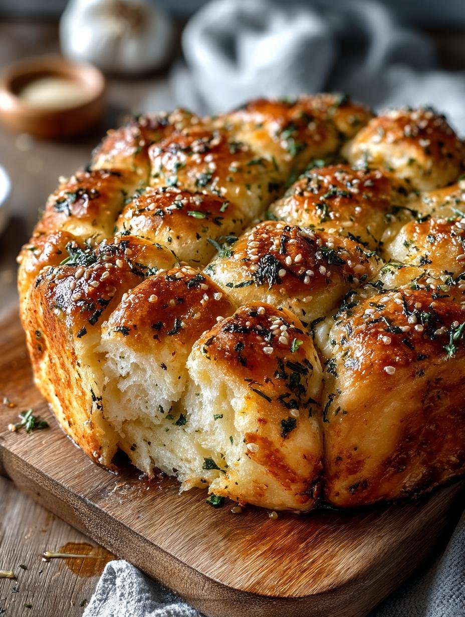 Cheesy Garlic Herb Pull-Apart Rolls That Wow Your Guests