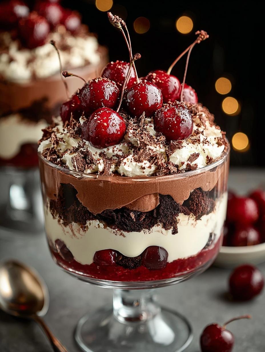 Christmas Black Forest Trifle: 6 Layers of Holiday Bliss - Christmas Black Forest Trifle - main visual representation
