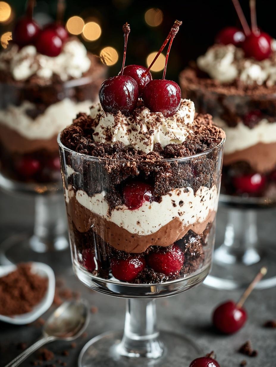 Christmas Black Forest Trifle: 6 Layers of Holiday Bliss - Christmas Black Forest Trifle - additional detail