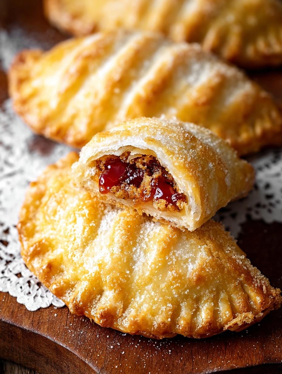 Deliciously golden brown Cookie Empanadas Dessert with a sweet glaze, arranged on a cooling rack, perfect for a sweet bite