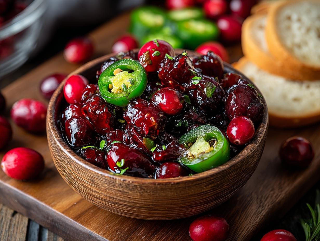 Cranberry Candied Jalapenos