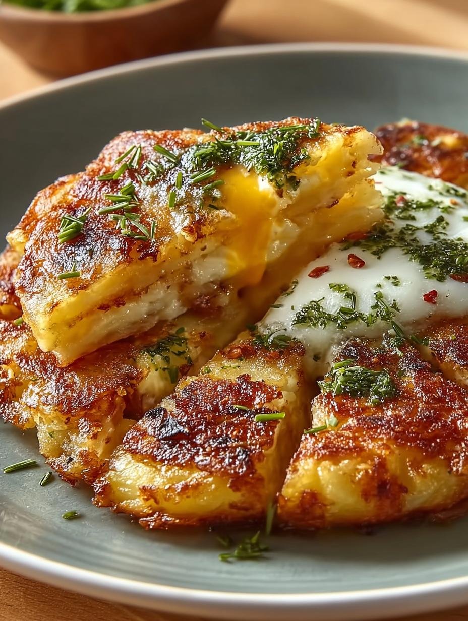 Delicious Frika Potato Cheese Hash with crispy edges and melted cheese