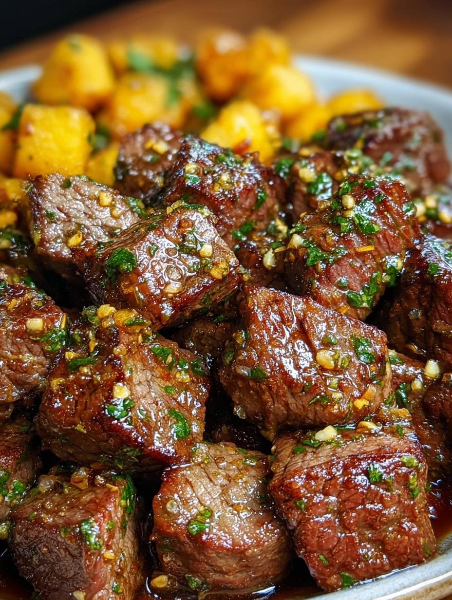 Garlic Butter Steak Bites: Amazing 2-Minute Sauce - Garlic Butter Steak Bites - additional detail