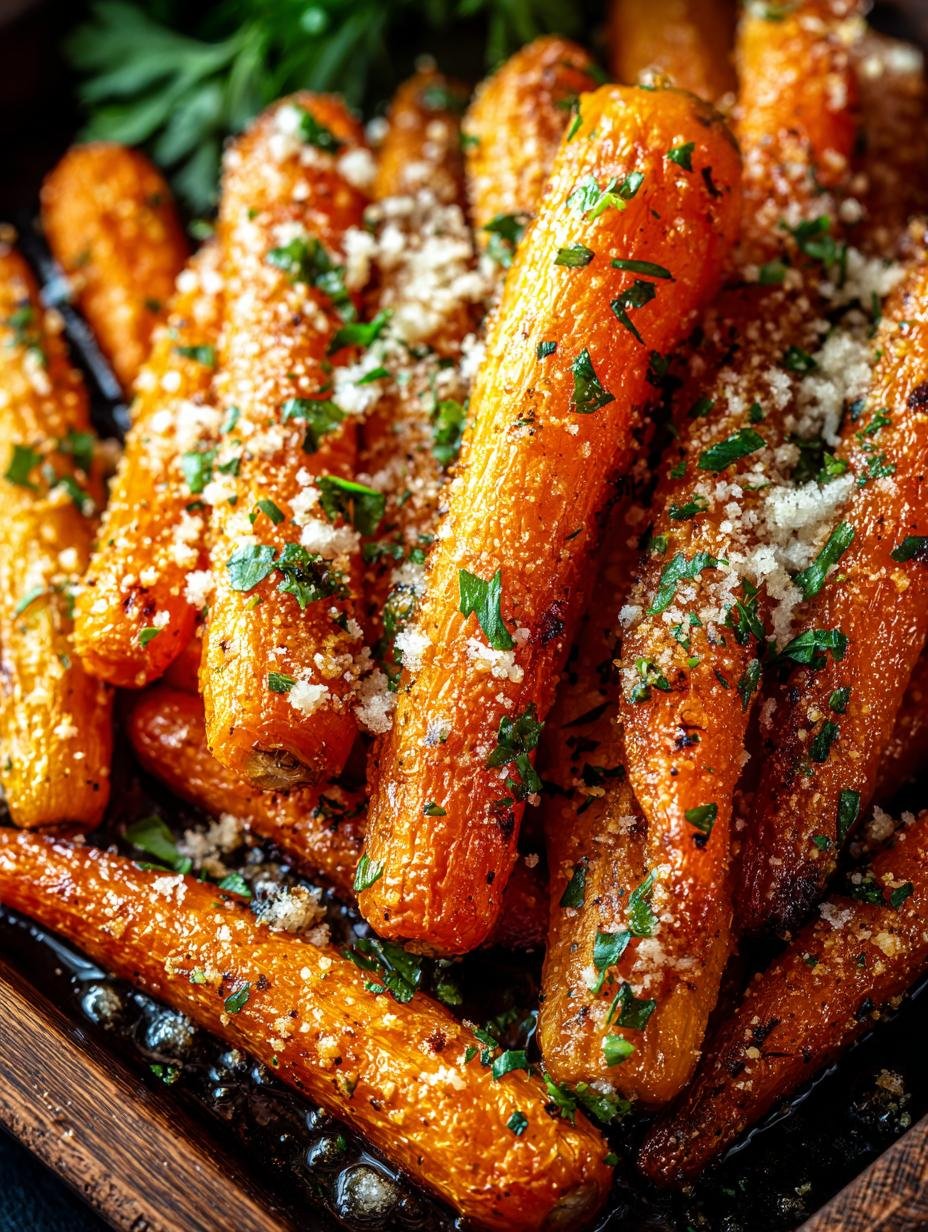 Garlic Parmesan Roasted Carrots