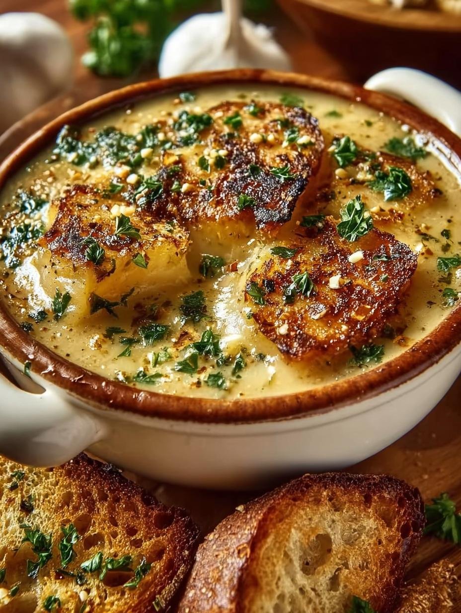 Hearty Cheddar Garlic Herb Potato Soup Recipe for Comfort