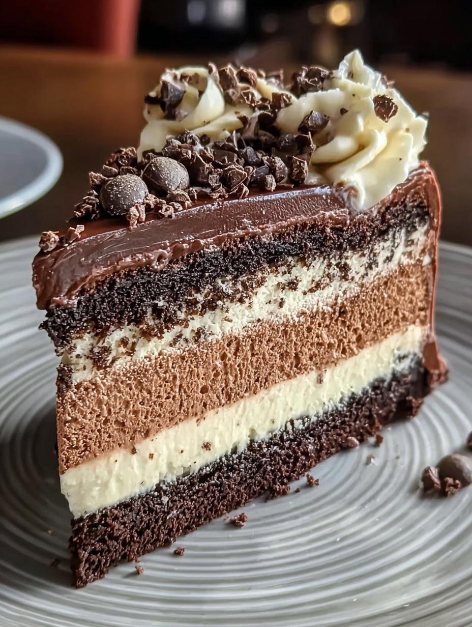 Irresistible Italian Love Cake with chocolate layers and creamy ricotta filling, garnished with berries