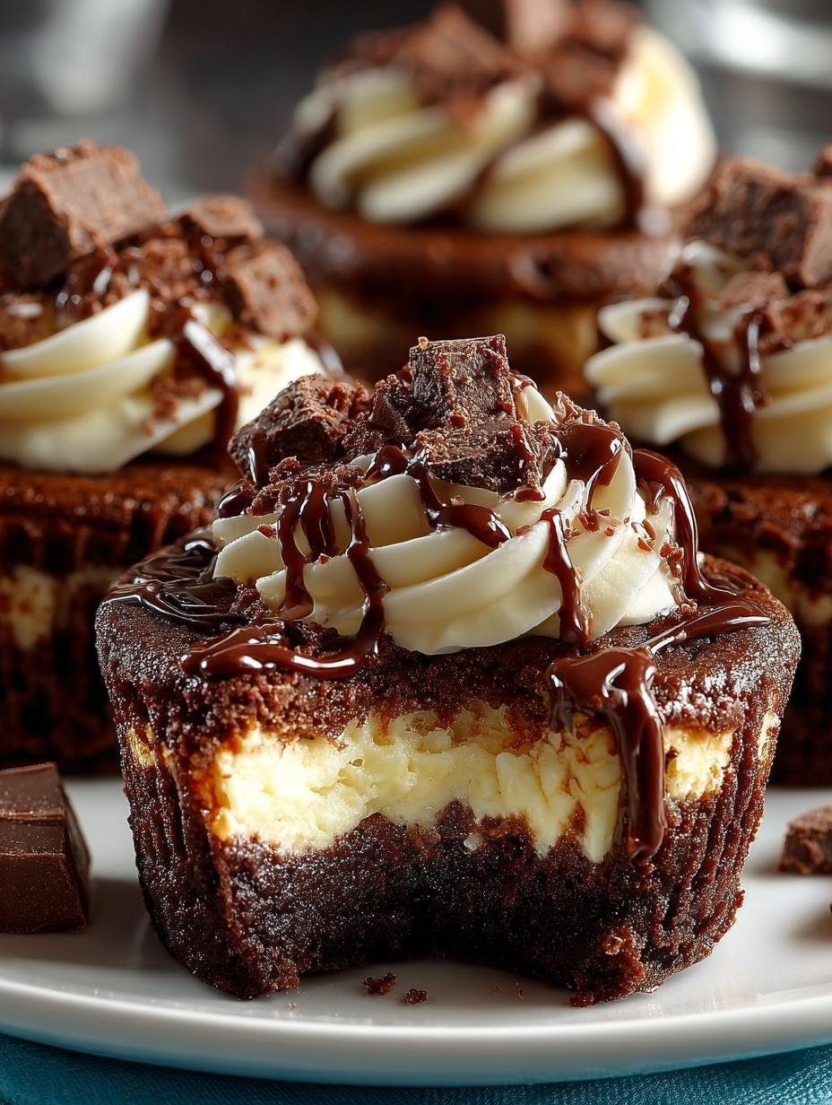 Loaded Brownie Cheesecake Cups: 12 Heavenly Bites - Loaded Brownie Cheesecake Cups - main visual representation