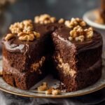 Moist Chocolate Walnut Cake