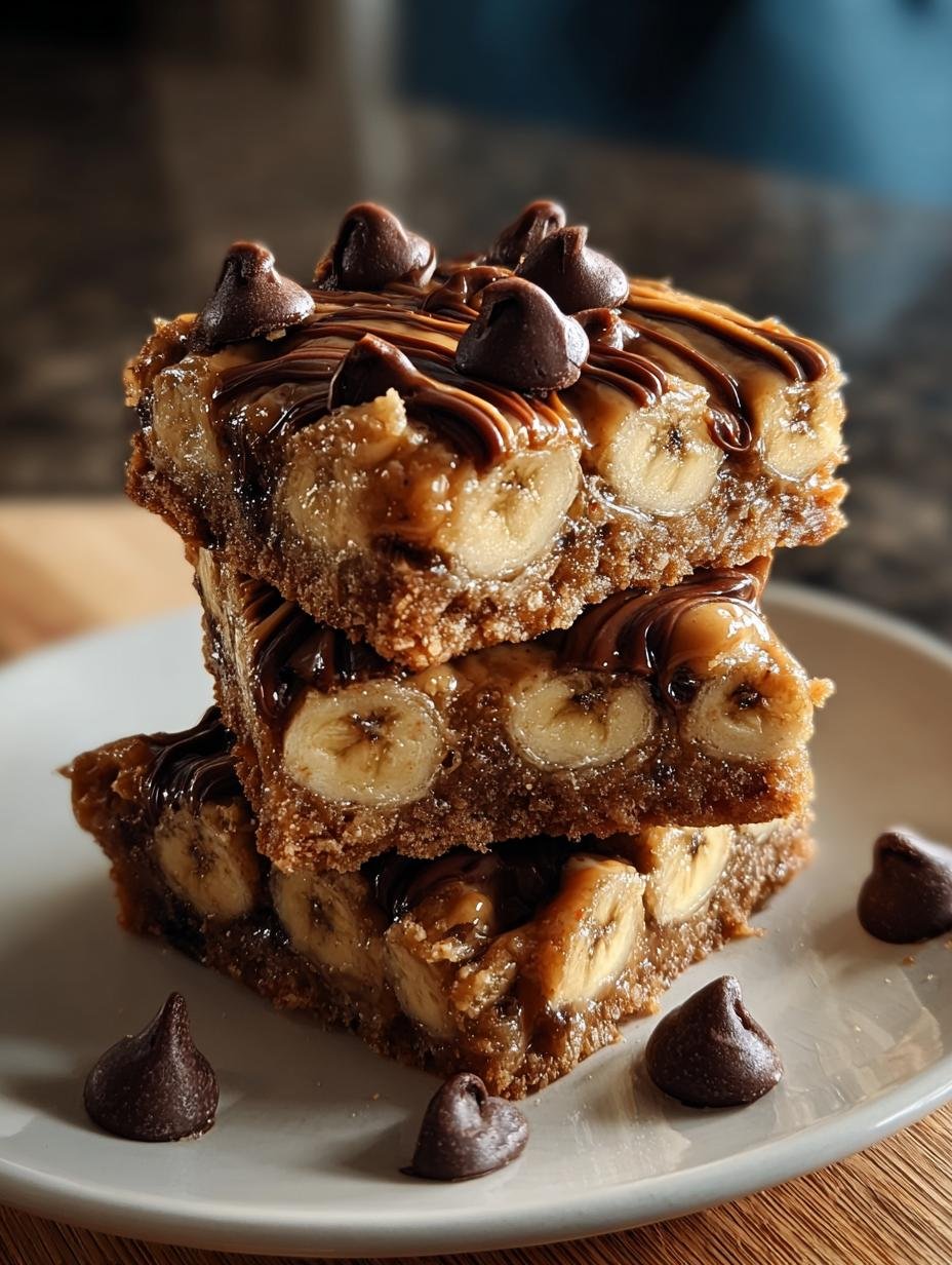 Healthy Peanut Butter Banana Bars Recipe You’ll Love - Peanut Butter Banana Bars - main visual representation