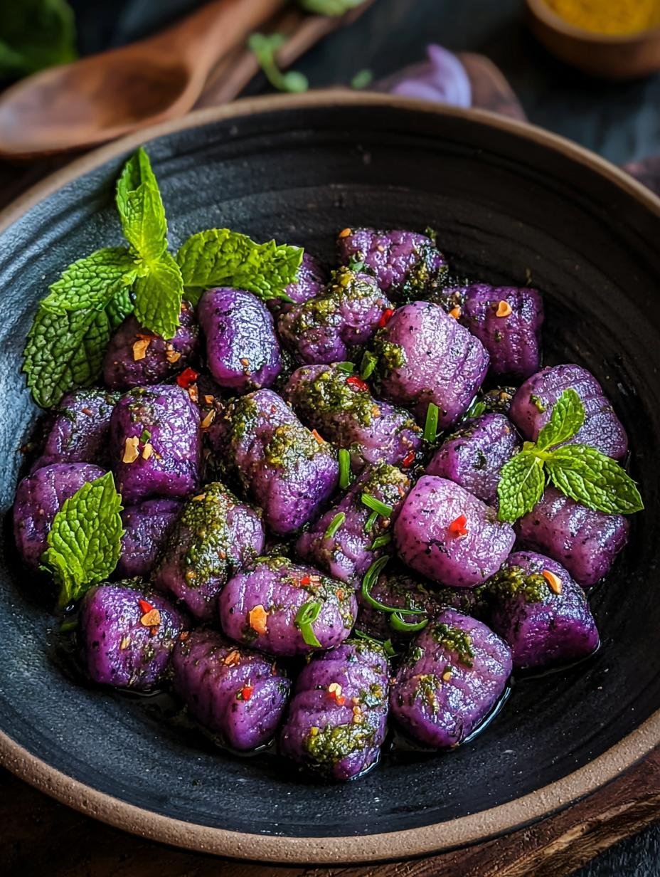 Purple Sweet Potato Gnocchi: 1 Giant Flavorful Secret - Purple Sweet Potato Gnocchi - additional detail