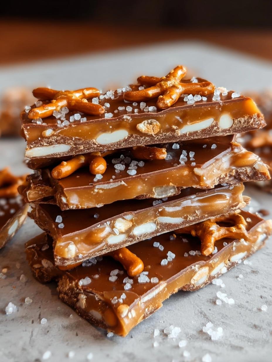 Salted Caramel Pretzel Bark: 1 Amazing Treat - Salted Caramel Pretzel Bark - main visual representation