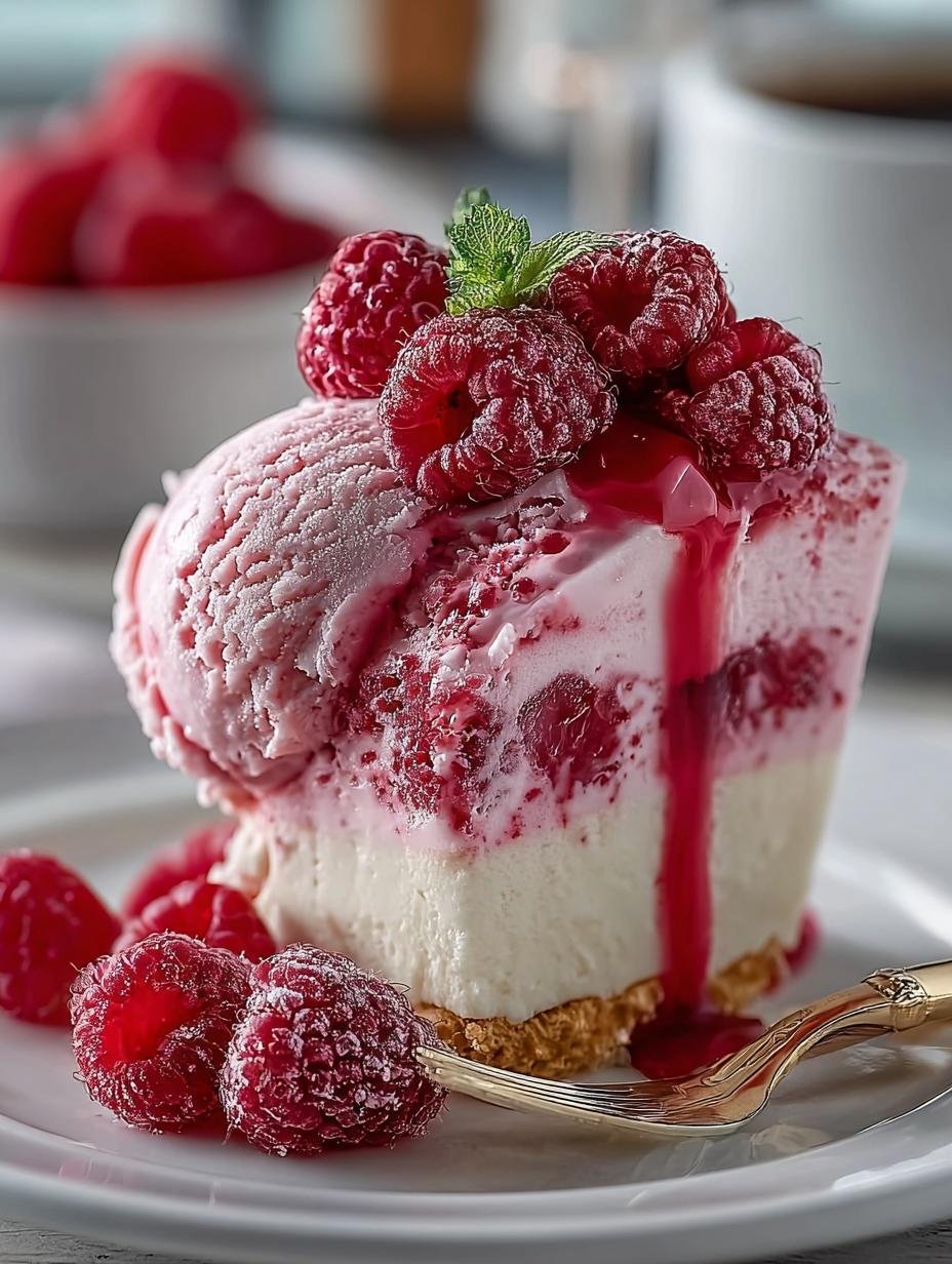 Summer Raspberry Cheesecake Ice: 8 Reasons to Indulge - Summer Raspberry Cheesecake Ice - main visual representation