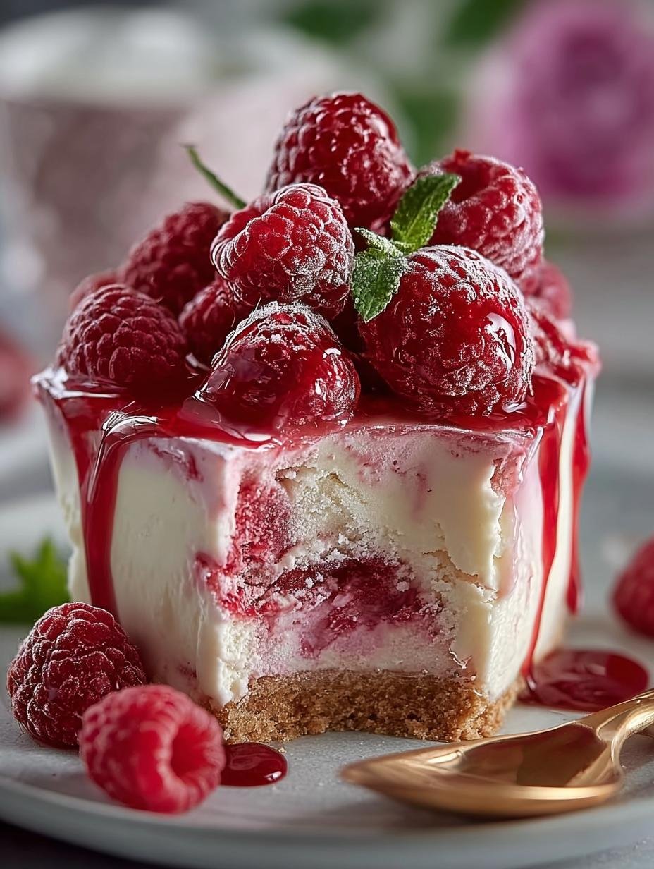 Summer Raspberry Cheesecake Ice: 8 Reasons to Indulge - Summer Raspberry Cheesecake Ice - additional detail
