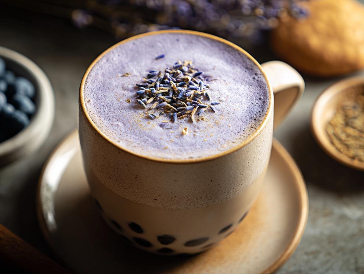 Amazing Taro Latte: Creamy Purple Perfection - Taro Latte - additional detail
