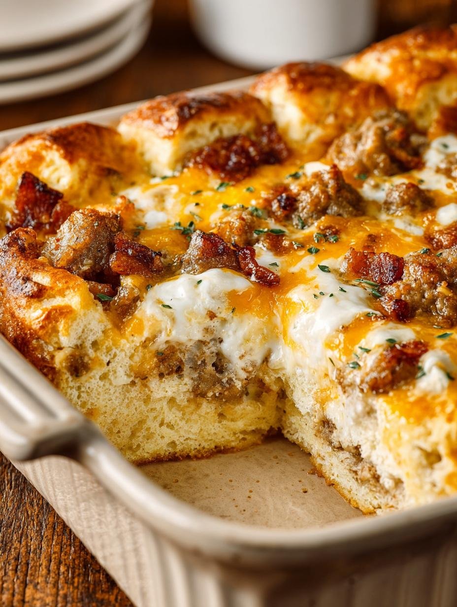 Hearty Biscuits Gravy Breakfast Casserole Recipe - Biscuits Gravy Breakfast Casserole - additional detail