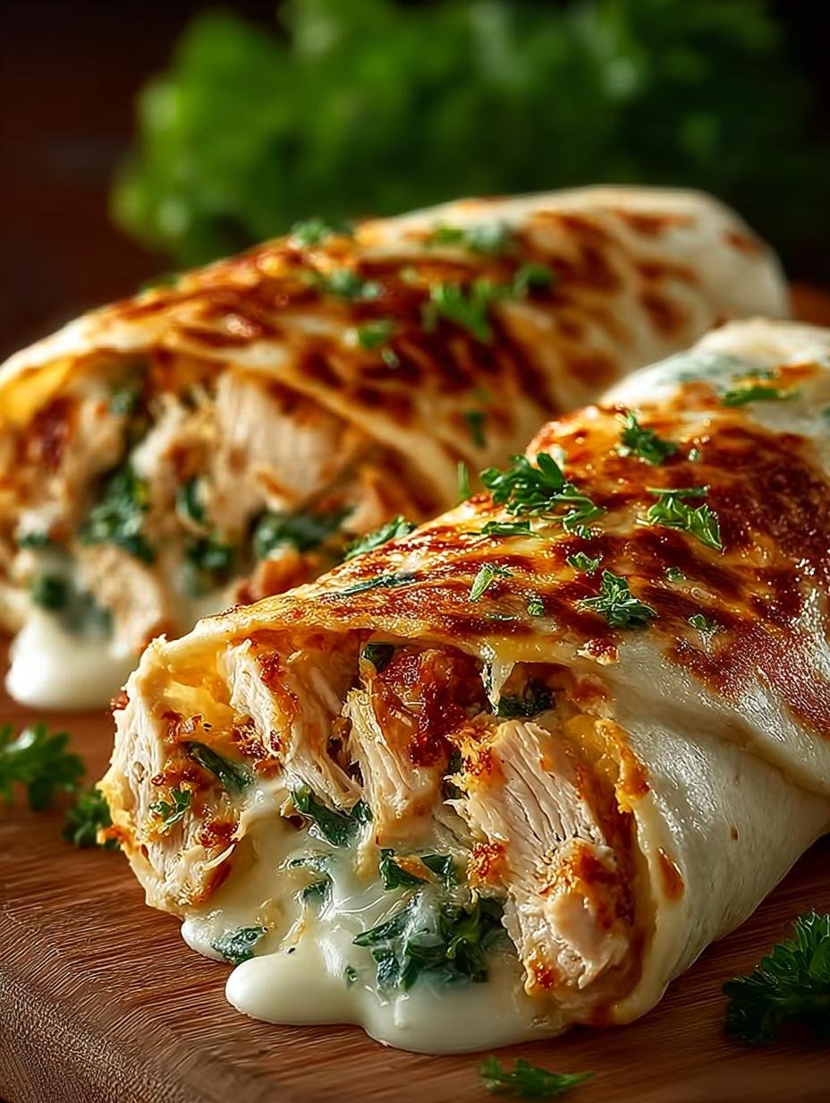 Delicious Cheesy Chicken Garlic Wraps Recipe for Dinner - Cheesy Chicken Garlic Wraps - main visual representation