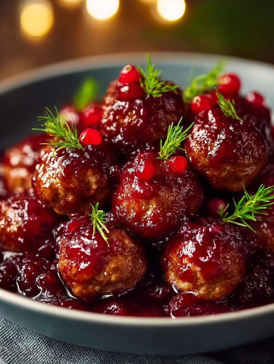 Irresistible Christmas Cranberry Meatballs Recipe - Christmas Cranberry Meatballs - additional detail