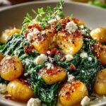 Creamy Gnocchi Spinach Feta