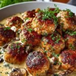 Creamy Mushroom Chicken Meatballs