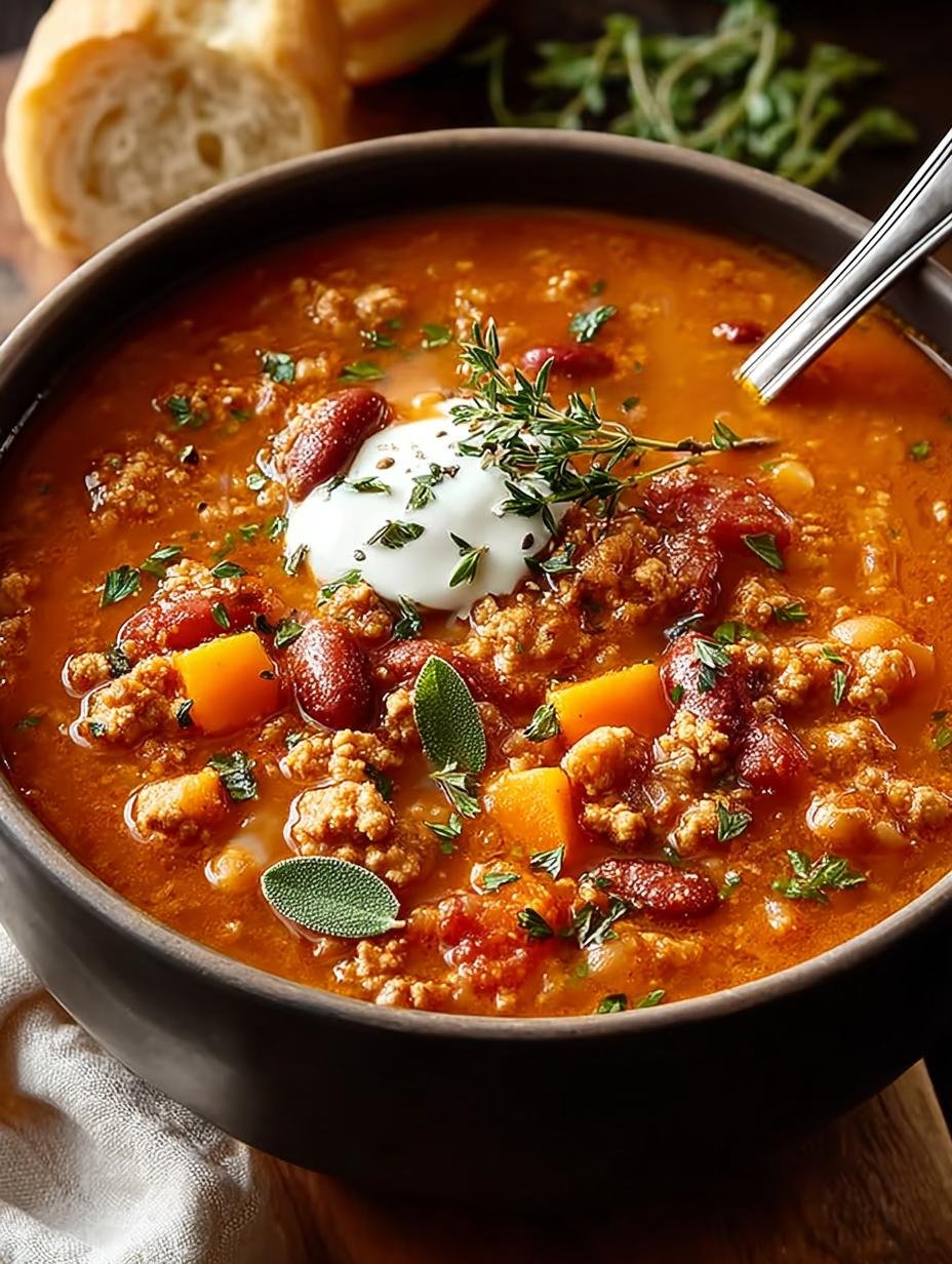 Creamy Turkey Pumpkin Chili