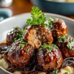 French Onion Meatballs