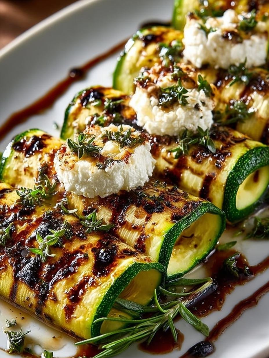 Delicious Grilled Zucchini Goat Cheese with Honey - Grilled Zucchini Goat Cheese - main visual representation